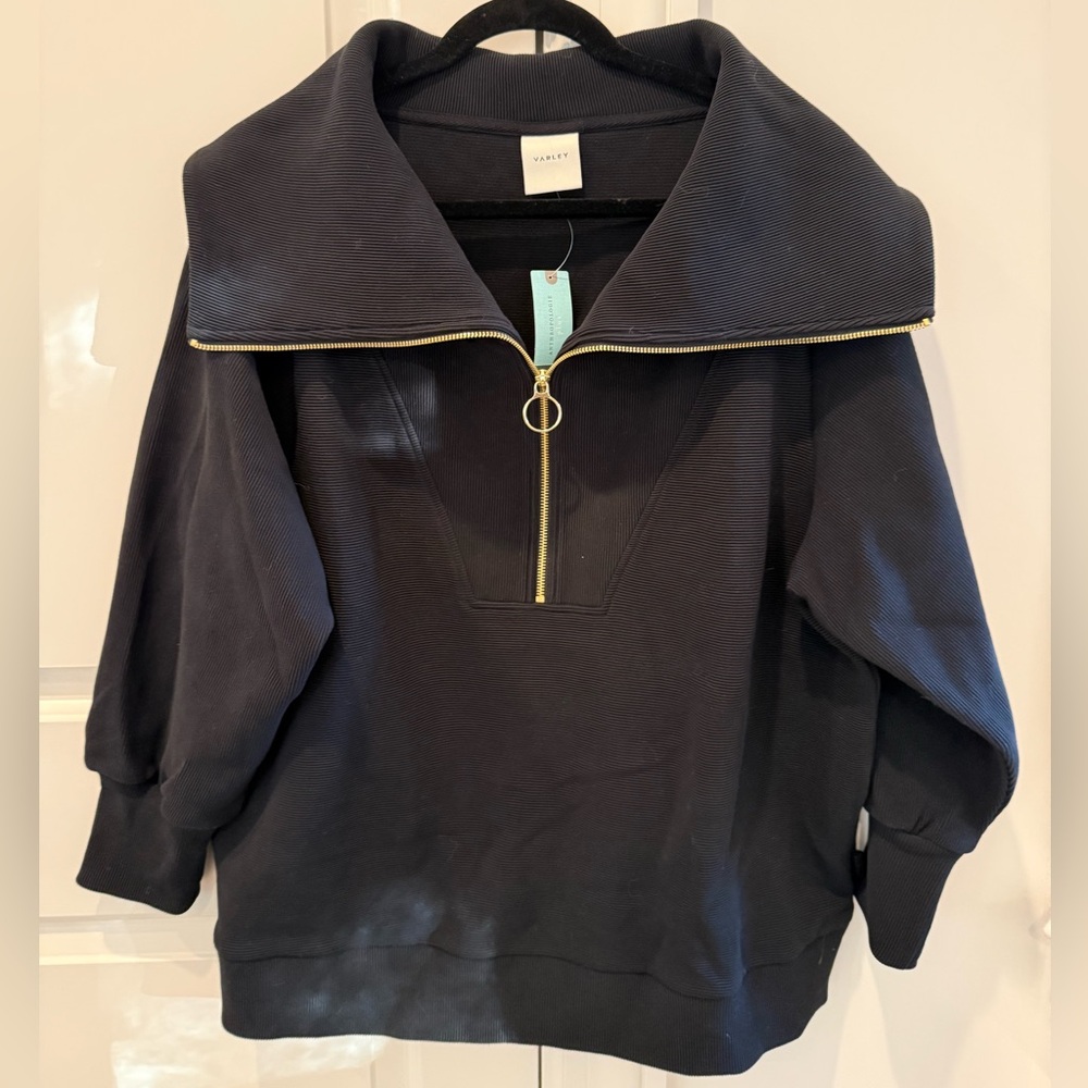 Varley Vine Half-Zip Pullover size 1X Black NWT